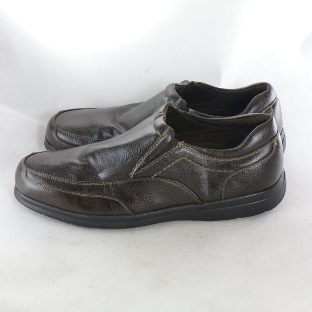 CROFT & BARROW Espresso Leather Slip On Loafers Sz 10 US Women - Picture 2 of 8